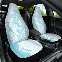 Polynesian Turquoise Plumeria Lei Car Seat Cover with Hammerhead Shark LT7 One Size Turquoise - Polynesian Pride