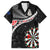 Personalised New Zealand Darts Hawaiian Shirt Maori Manaia LT7 Black - Polynesian Pride