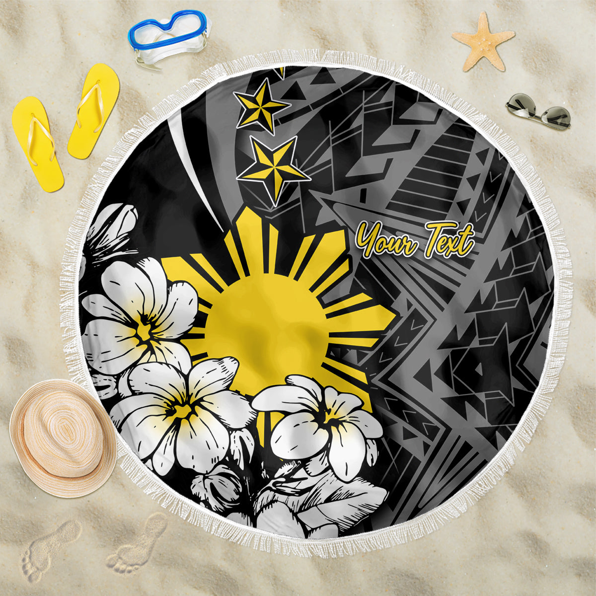 Philippines Sampaguita Personalised Beach Blanket Women's Day