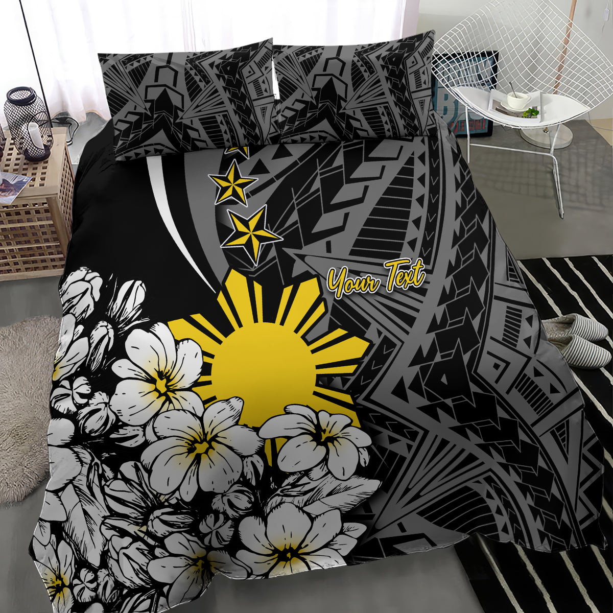 Philippines Sampaguita Personalised Bedding Set Women's Day