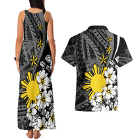 Philippines Sampaguita Personalised Couples Matching Tank Maxi Dress and Hawaiian Shirt Women's Day LT7 - Polynesian Pride