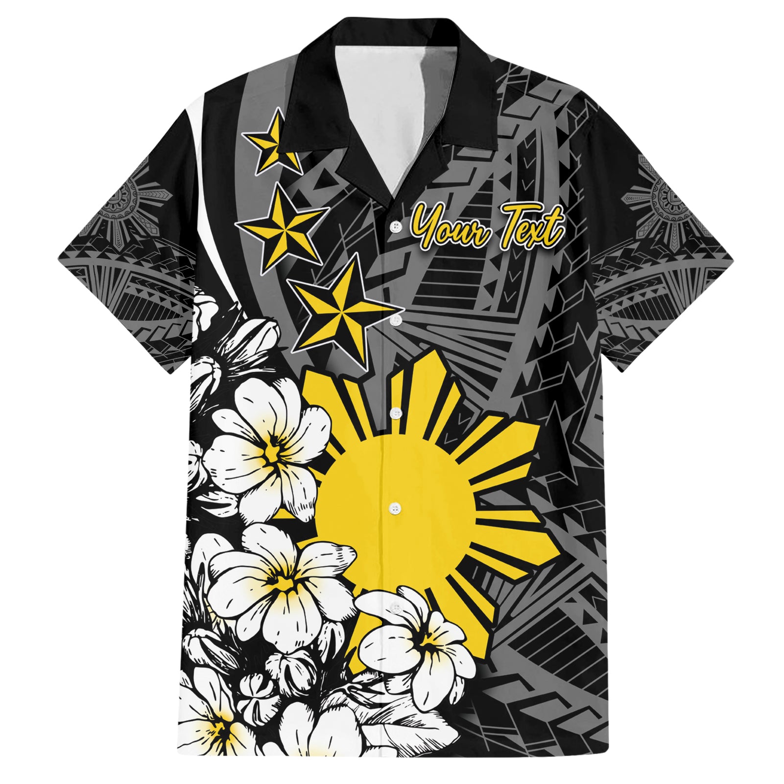 Philippines Sampaguita Personalised Hawaiian Shirt Women's Day LT7 Black - Polynesian Pride