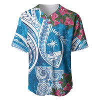 Hafa Adai Guam Baseball Jersey Crystal Waves LT7 Blue - Polynesian Pride