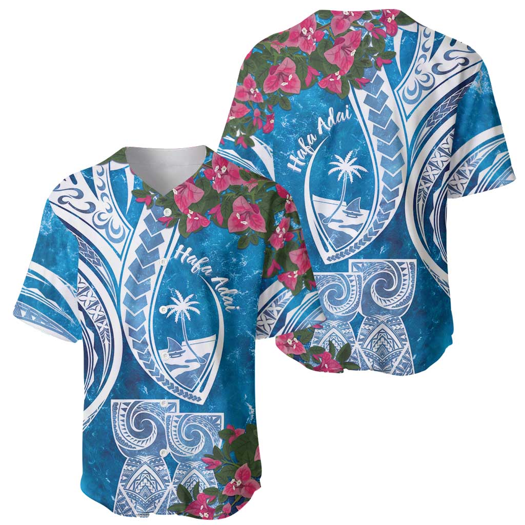 Hafa Adai Guam Baseball Jersey Crystal Waves LT7 - Polynesian Pride