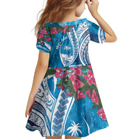 Hafa Adai Guam Family Matching Long Sleeve Bodycon Dress and Hawaiian Shirt Crystal Waves LT7 - Polynesian Pride