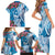 Hafa Adai Guam Family Matching Short Sleeve Bodycon Dress and Hawaiian Shirt Crystal Waves