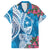 Hafa Adai Guam Family Matching Short Sleeve Bodycon Dress and Hawaiian Shirt Crystal Waves