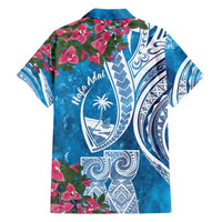 Hafa Adai Guam Family Matching Short Sleeve Bodycon Dress and Hawaiian Shirt Crystal Waves LT7 - Polynesian Pride