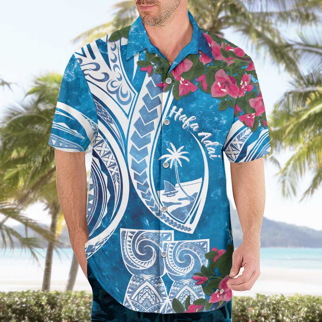 Hafa Adai Guam Hawaiian Shirt Crystal Waves