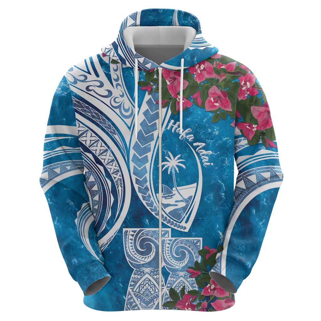 Hafa Adai Guam Hoodie Crystal Waves LT7 - Polynesian Pride