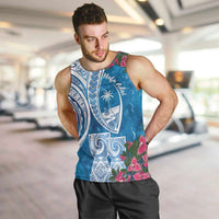 Hafa Adai Guam Men Tank Top Crystal Waves LT7 Blue - Polynesian Pride