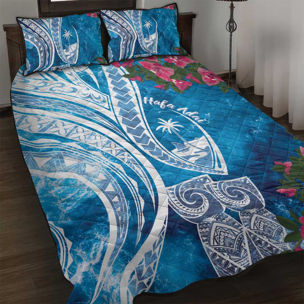Hafa Adai Guam Quilt Bed Set Crystal Waves