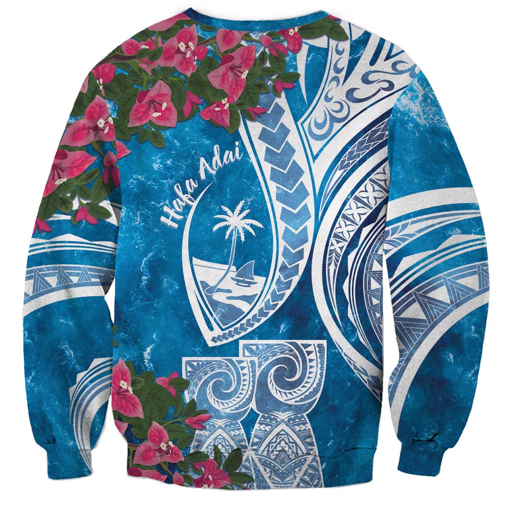 Hafa Adai Guam Sweatshirt Crystal Waves