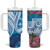 Hafa Adai Guam Tumbler With Handle Crystal Waves