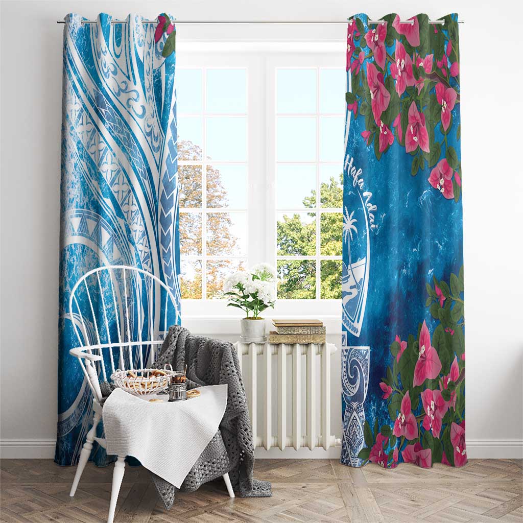 Hafa Adai Guam Window Curtain Crystal Waves