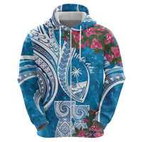 Hafa Adai Guam Zip Hoodie Crystal Waves LT7 - Polynesian Pride