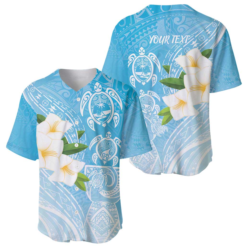 Personalized Guam Chamorro Baseball Jersey Turtles and Guasali Flowers LT7 - Polynesian Pride