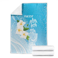 Personalized Guam Chamorro Blanket Turtles and Guasali Flowers