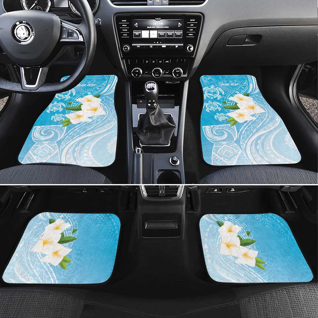 Personalized Guam Chamorro Car Mats Turtles and Guasali Flowers