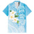 Personalized Guam Chamorro Family Matching Long Sleeve Bodycon Dress and Hawaiian Shirt Turtles and Guasali Flowers