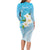 Personalized Guam Chamorro Family Matching Long Sleeve Bodycon Dress and Hawaiian Shirt Turtles and Guasali Flowers