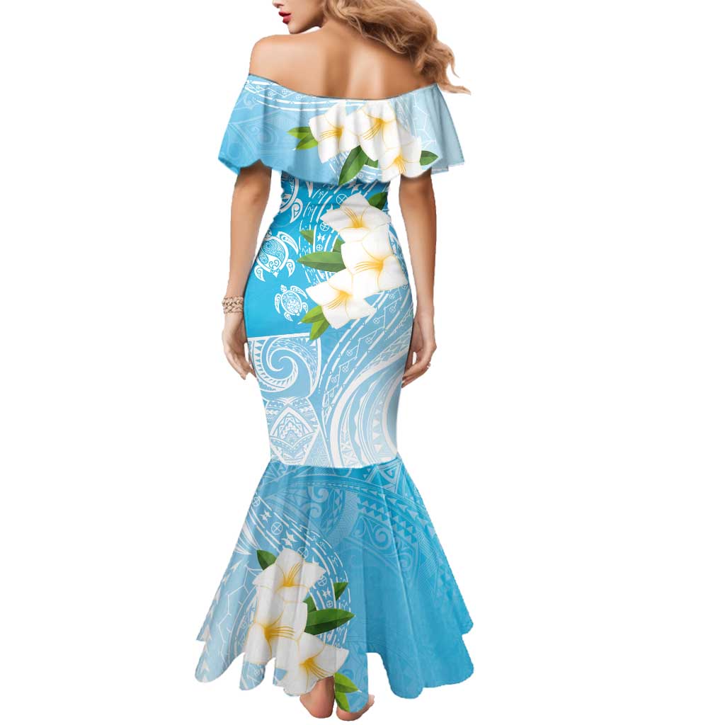 Personalized Guam Chamorro Family Matching Mermaid Dress and Hawaiian Shirt Turtles and Guasali Flowers LT7 - Polynesian Pride