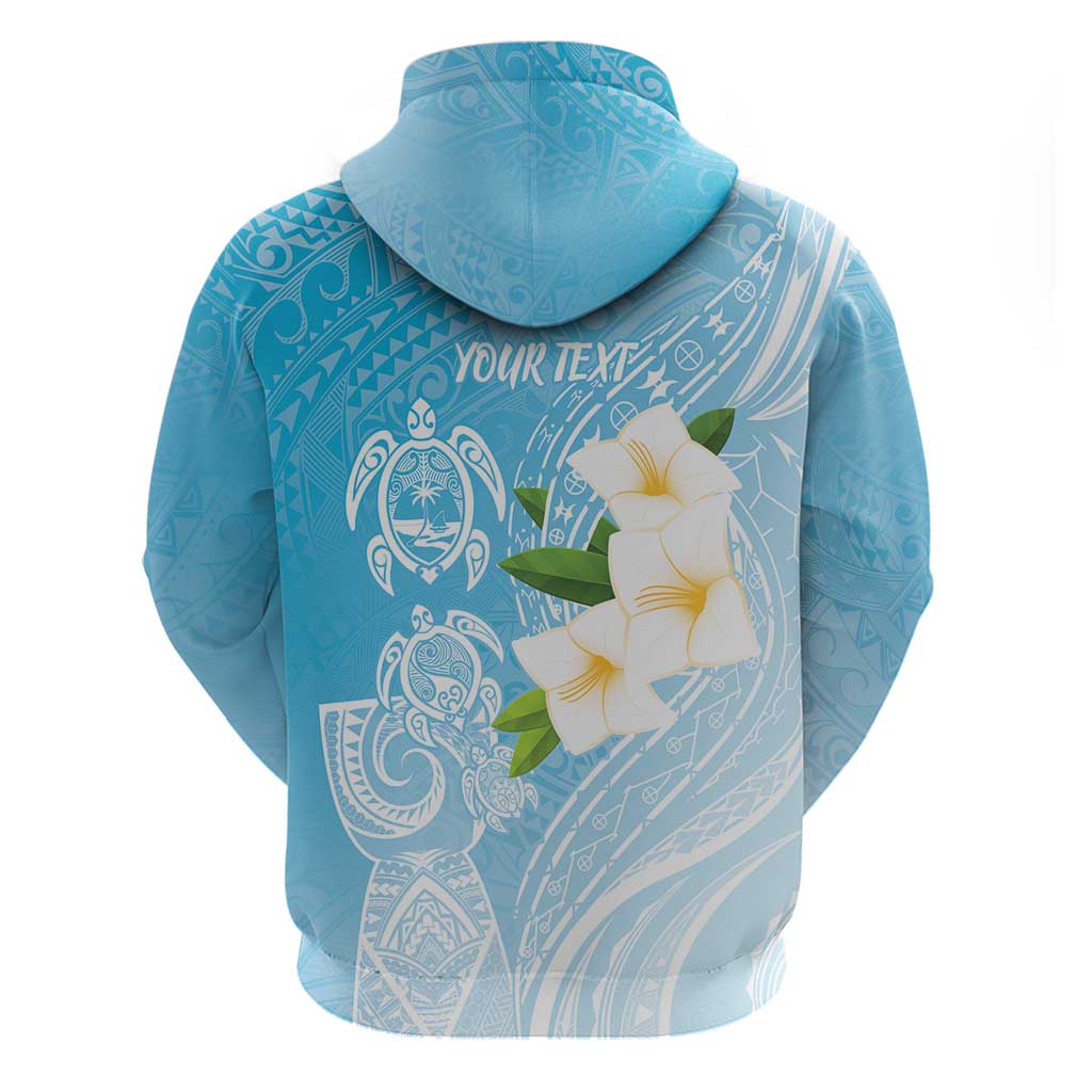 Personalized Guam Chamorro Hoodie Turtles and Guasali Flowers LT7 - Polynesian Pride