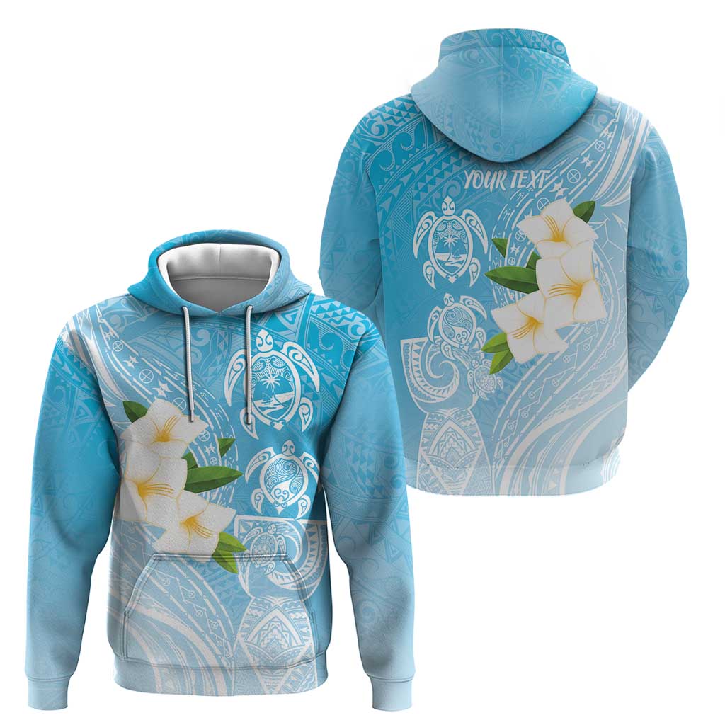 Personalized Guam Chamorro Hoodie Turtles and Guasali Flowers LT7 - Polynesian Pride