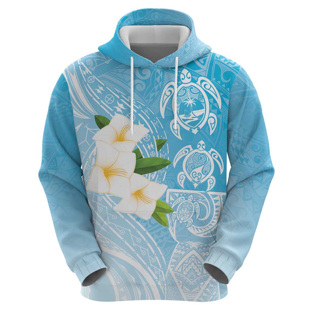 Personalized Guam Chamorro Hoodie Turtles and Guasali Flowers LT7 - Polynesian Pride