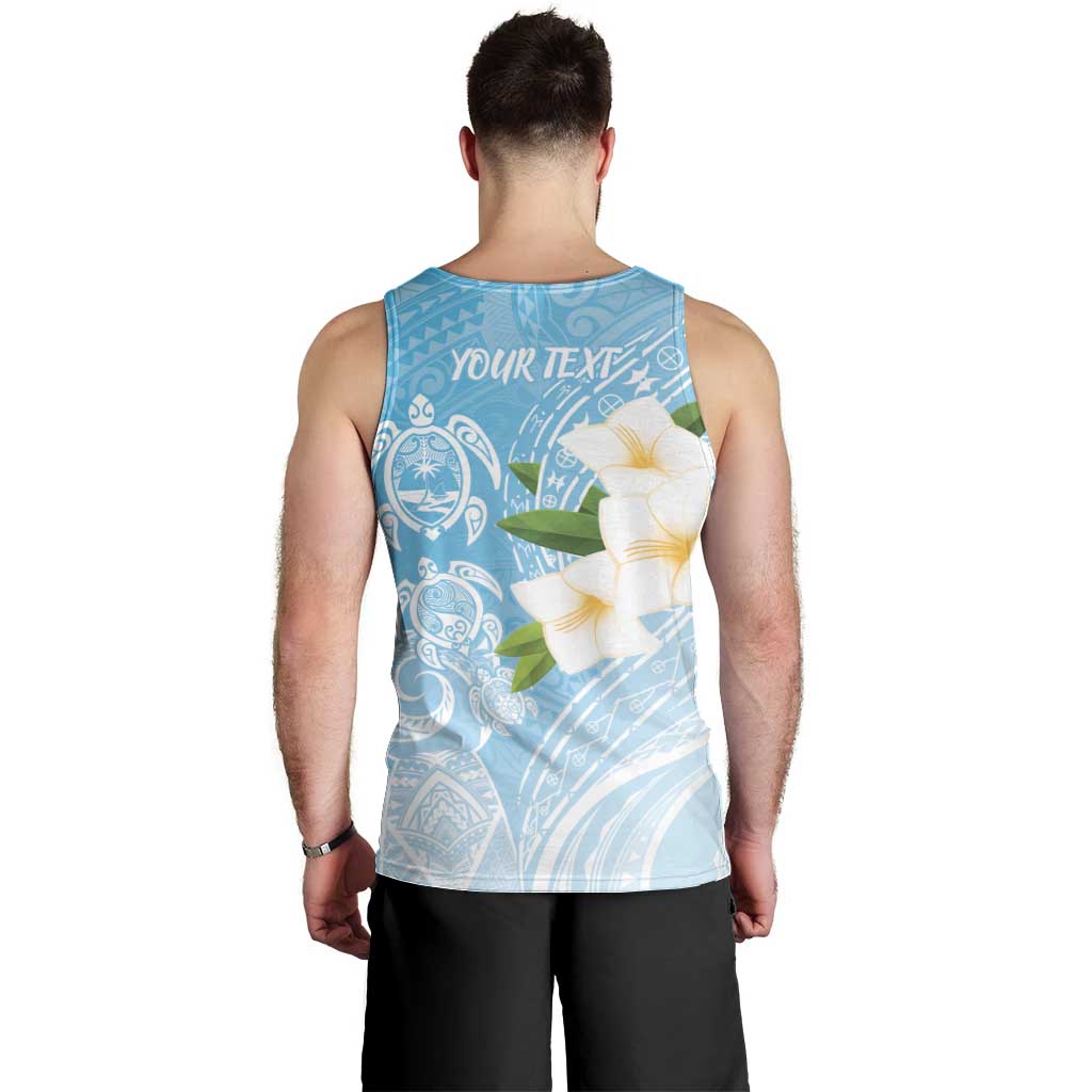 Personalized Guam Chamorro Men Tank Top Turtles and Guasali Flowers LT7 - Polynesian Pride