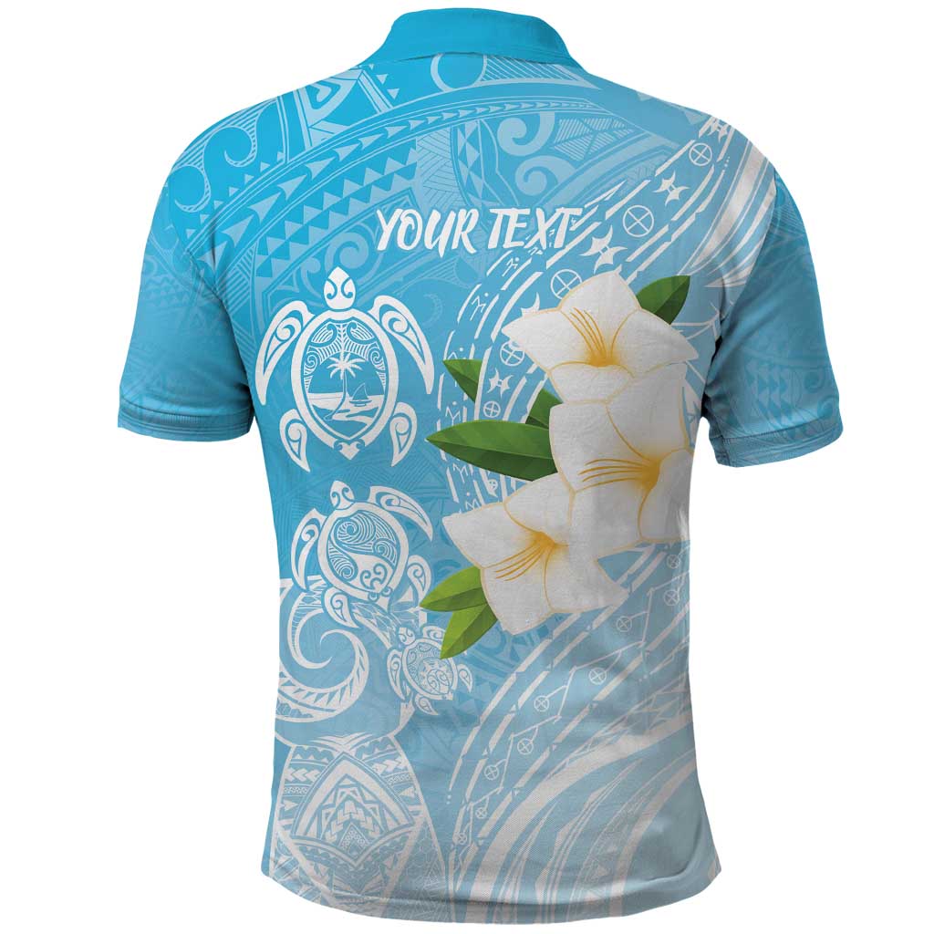Personalized Guam Chamorro Polo Shirt Turtles and Guasali Flowers LT7 - Polynesian Pride