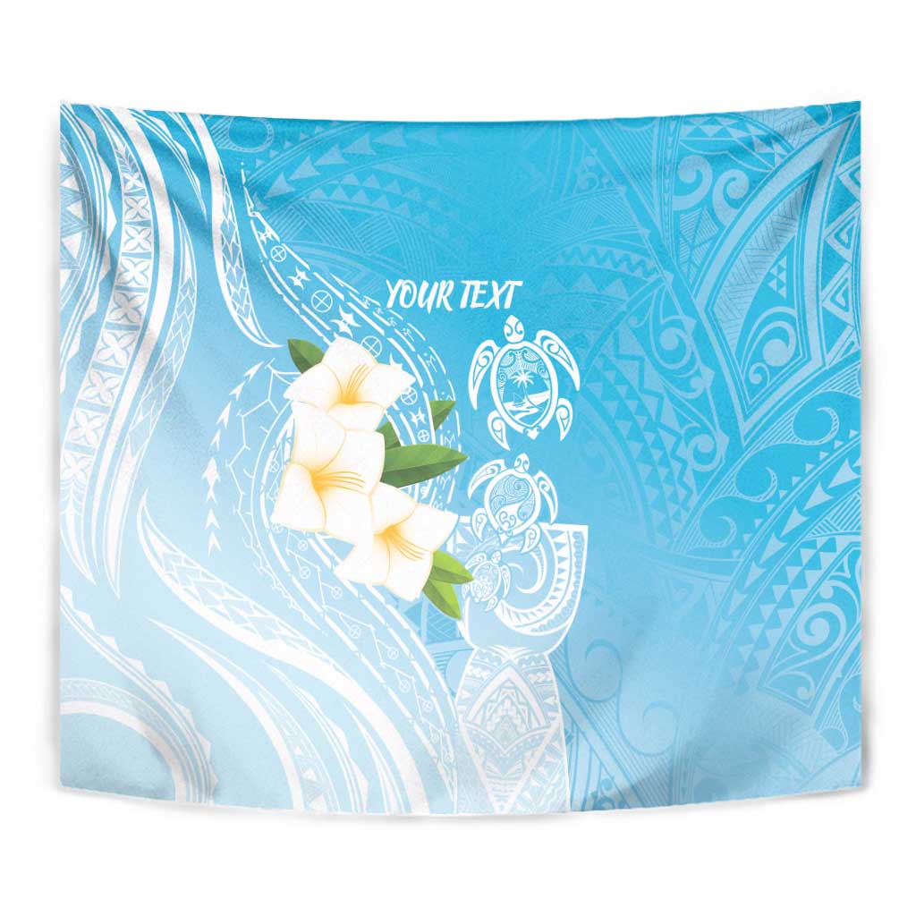 Personalized Guam Chamorro Tapestry Turtles and Guasali Flowers