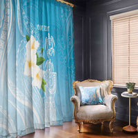 Personalized Guam Chamorro Window Curtain Turtles and Guasali Flowers