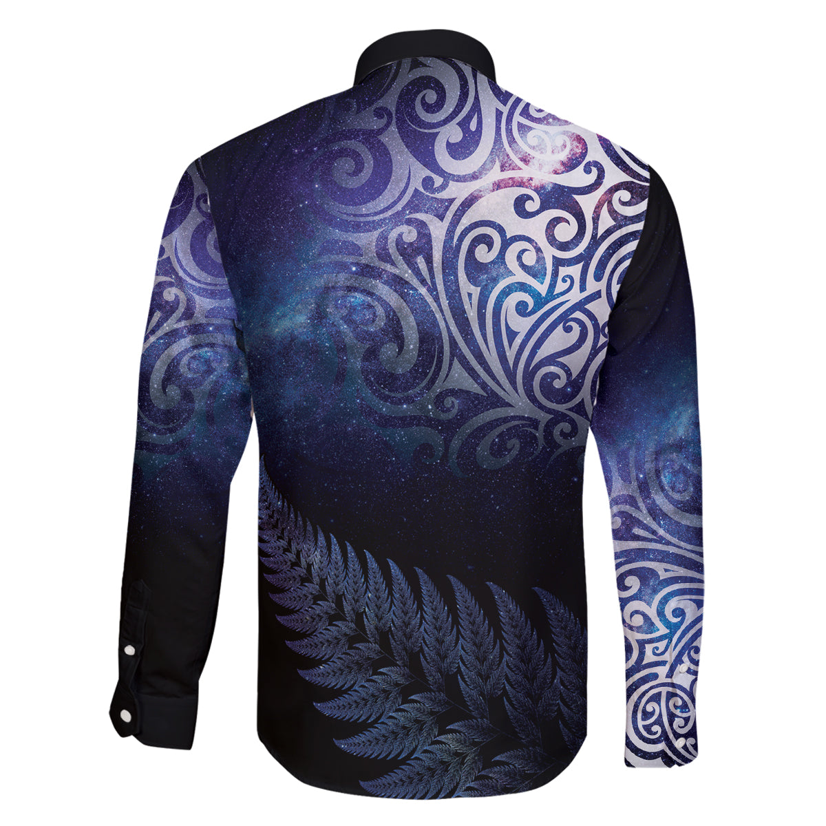 New Zealand Aotearoa Matariki Family Matching Mermaid Dress and Hawaiian Shirt Starry Silver Fern LT7 - Polynesian Pride