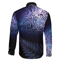 New Zealand Aotearoa Matariki Family Matching Mermaid Dress and Hawaiian Shirt Starry Silver Fern LT7 - Polynesian Pride