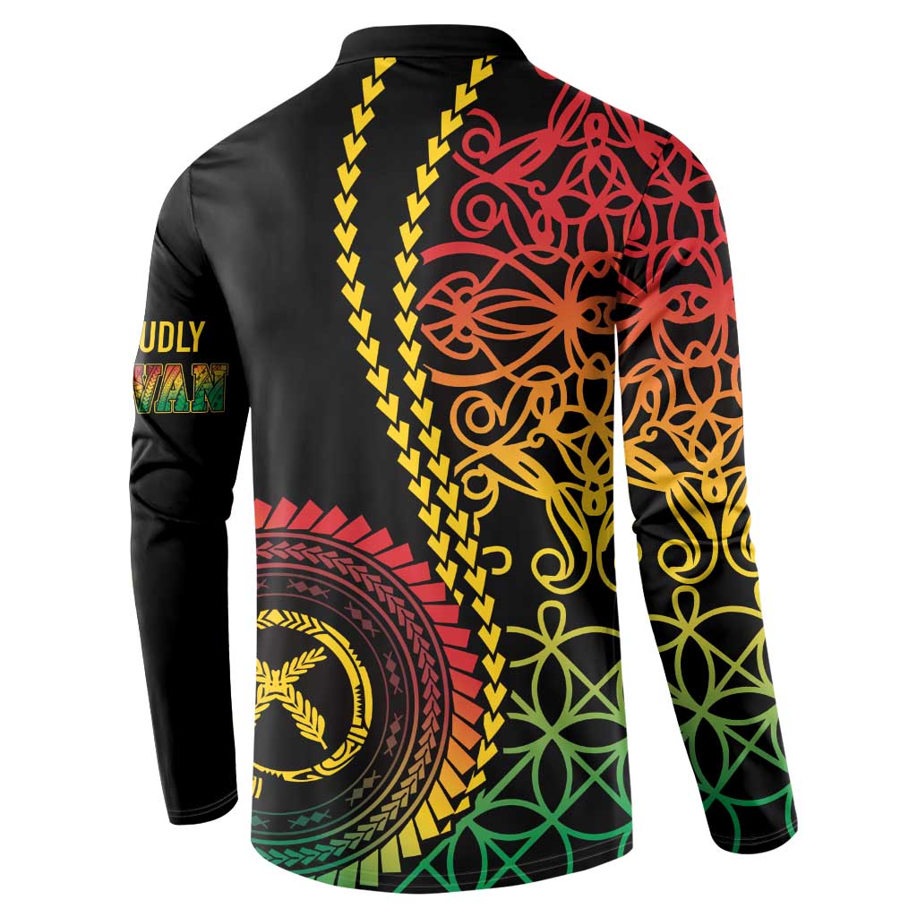 Proudly Ni-Van Sandroing Inspired Classic Style Button Sweatshirt LT7 - Polynesian Pride