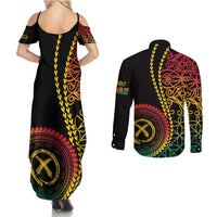 Proudly Ni-Van Sandroing Inspired Classic Style Couples Matching Summer Maxi Dress and Long Sleeve Button Shirt