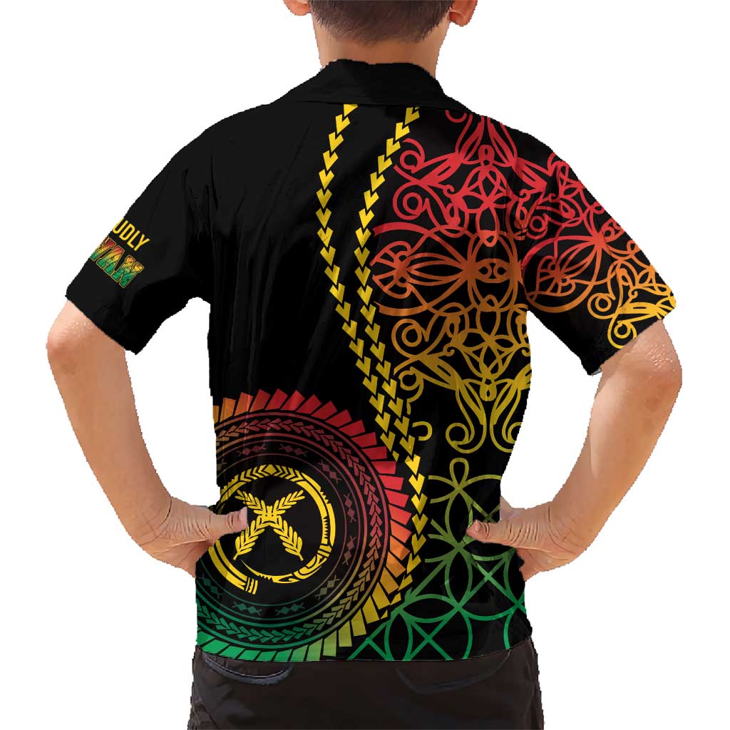 Proudly Ni-Van Sandroing Inspired Classic Style Family Matching Short Sleeve Bodycon Dress and Hawaiian Shirt LT7 - Polynesian Pride