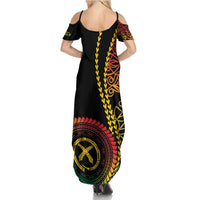 Proudly Ni-Van Sandroing Inspired Classic Style Family Matching Summer Maxi Dress and Hawaiian Shirt