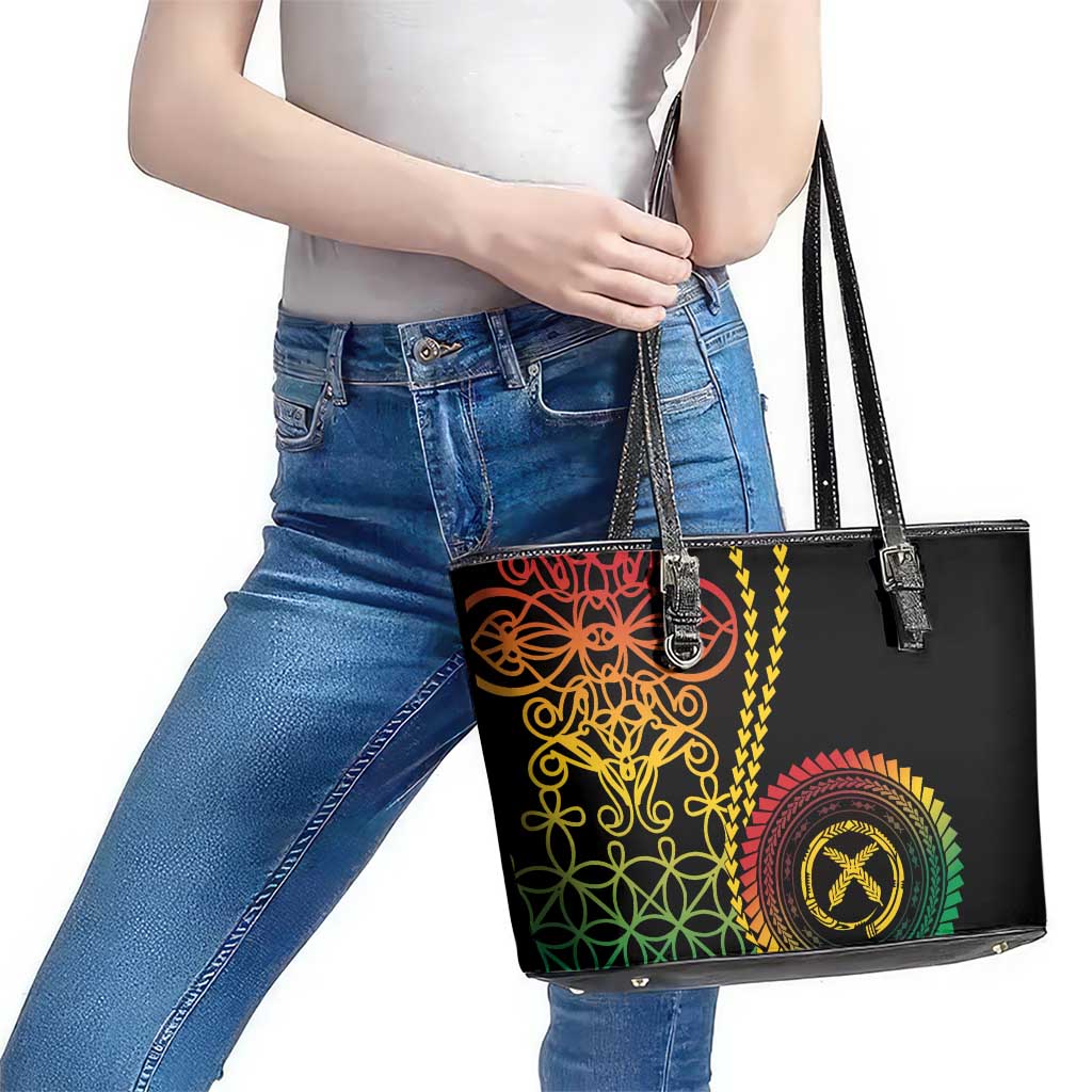 Proudly Ni-Van Sandroing Inspired Classic Style Leather Tote Bag LT7 - Polynesian Pride