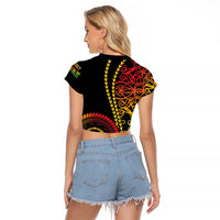 Proudly Ni-Van Sandroing Inspired Classic Style Raglan Cropped T Shirt LT7 - Polynesian Pride