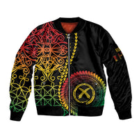 Proudly Ni-Van Sandroing Inspired Classic Style Sleeve Zip Bomber Jacket LT7 Unisex Colorful - Polynesian Pride