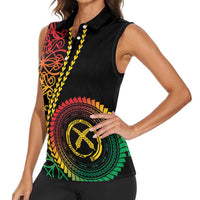 Proudly Ni-Van Sandroing Inspired Classic Style Women Sleeveless Polo Shirt