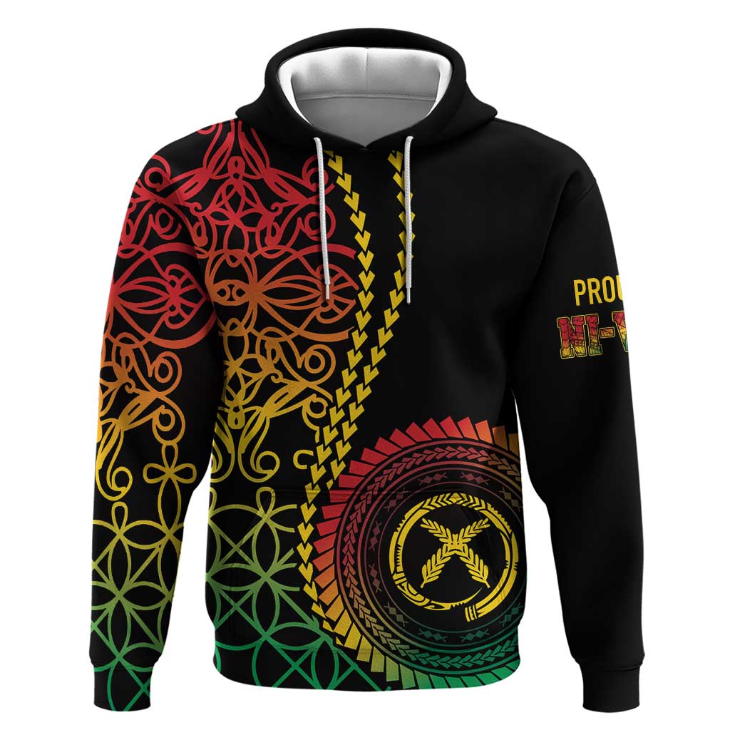 Proudly Ni-Van Sandroing Inspired Classic Style Zip Hoodie LT7 Pullover Hoodie Colorful - Polynesian Pride