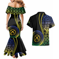 Proudly Ni-Van Sandroing Inspired Couples Matching Mermaid Dress and Hawaiian Shirt Malampa Classic Style