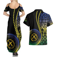 Proudly Ni-Van Sandroing Inspired Couples Matching Summer Maxi Dress and Hawaiian Shirt Malampa Classic Style