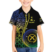 Proudly Ni-Van Sandroing Inspired Family Matching Long Sleeve Bodycon Dress and Hawaiian Shirt Malampa Classic Style LT7 Son's Shirt Colorful - Polynesian Pride