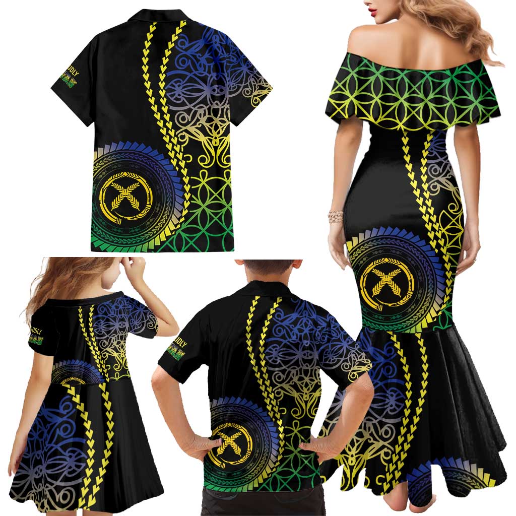 Proudly Ni-Van Sandroing Inspired Family Matching Mermaid Dress and Hawaiian Shirt Malampa Classic Style LT7 - Polynesian Pride