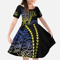 Proudly Ni-Van Sandroing Inspired Family Matching Off Shoulder Maxi Dress and Hawaiian Shirt Malampa Classic Style LT7 Daughter's Dress Colorful - Polynesian Pride
