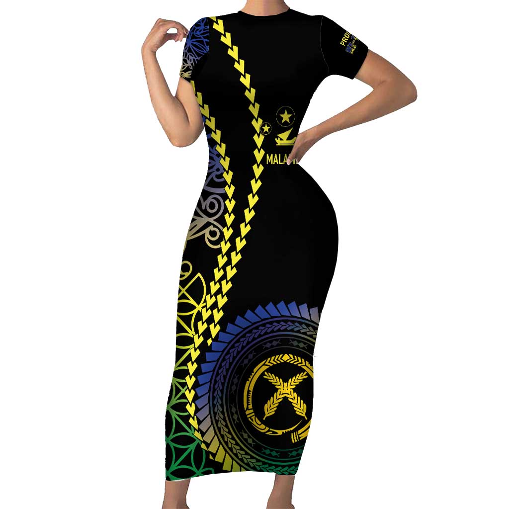Proudly Ni-Van Sandroing Inspired Family Matching Short Sleeve Bodycon Dress and Hawaiian Shirt Malampa Classic Style LT7 Mom's Dress Colorful - Polynesian Pride